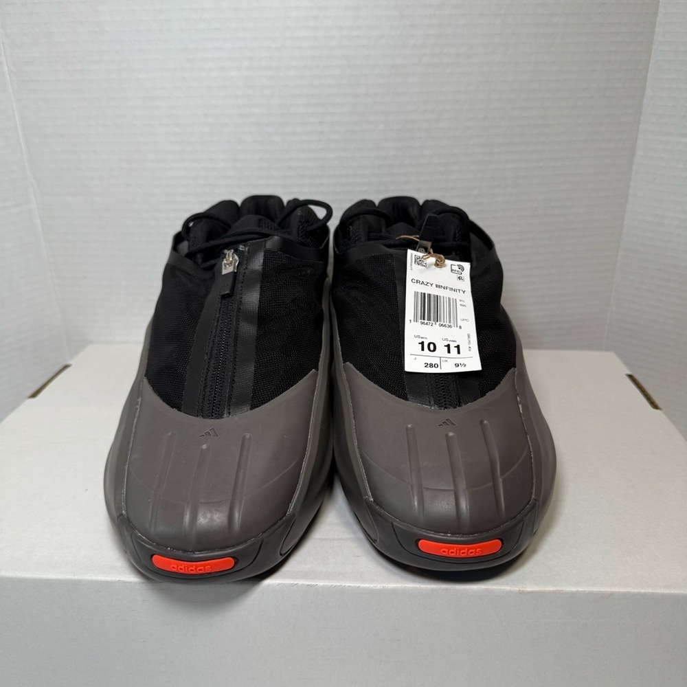 adidas Crazy IIInfinity Men's Shoes IG6156 Charcoal/Black/Red sz 10 Kobe Bryant - Picture 5 of 7